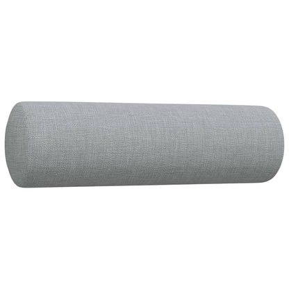 Set Divani 4 pz con Poggiapiedi e Cuscini Grigio Chiaro Tessuto | homemem39
