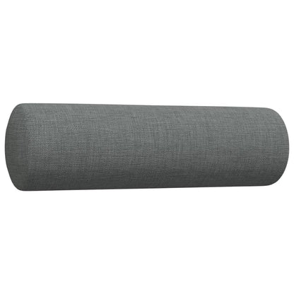 Set Divani 4 pz con Poggiapiedi e Cuscini Grigio Scuro Tessuto | homemem39