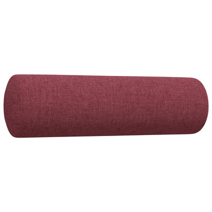 Set di Divani 4 pz con Poggiapiedi Rosso Vino in Tessuto | homemem39
