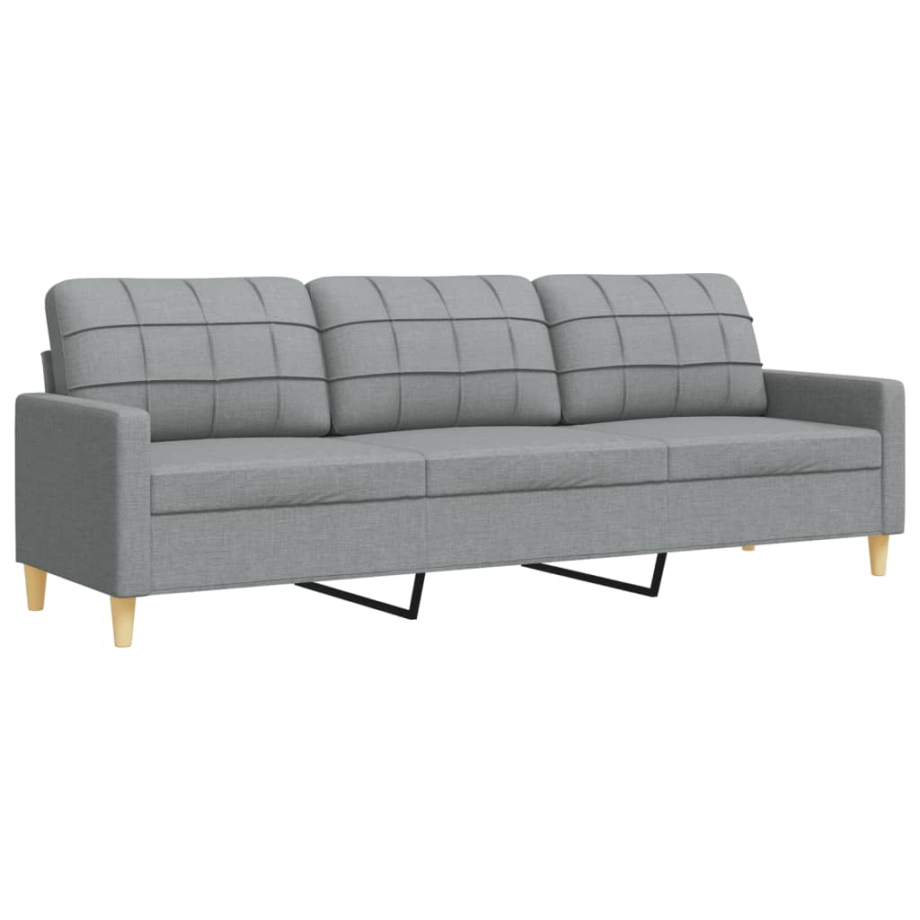 Set di Divani 2 pz Grigio Chiaro in Tessuto | homemem39