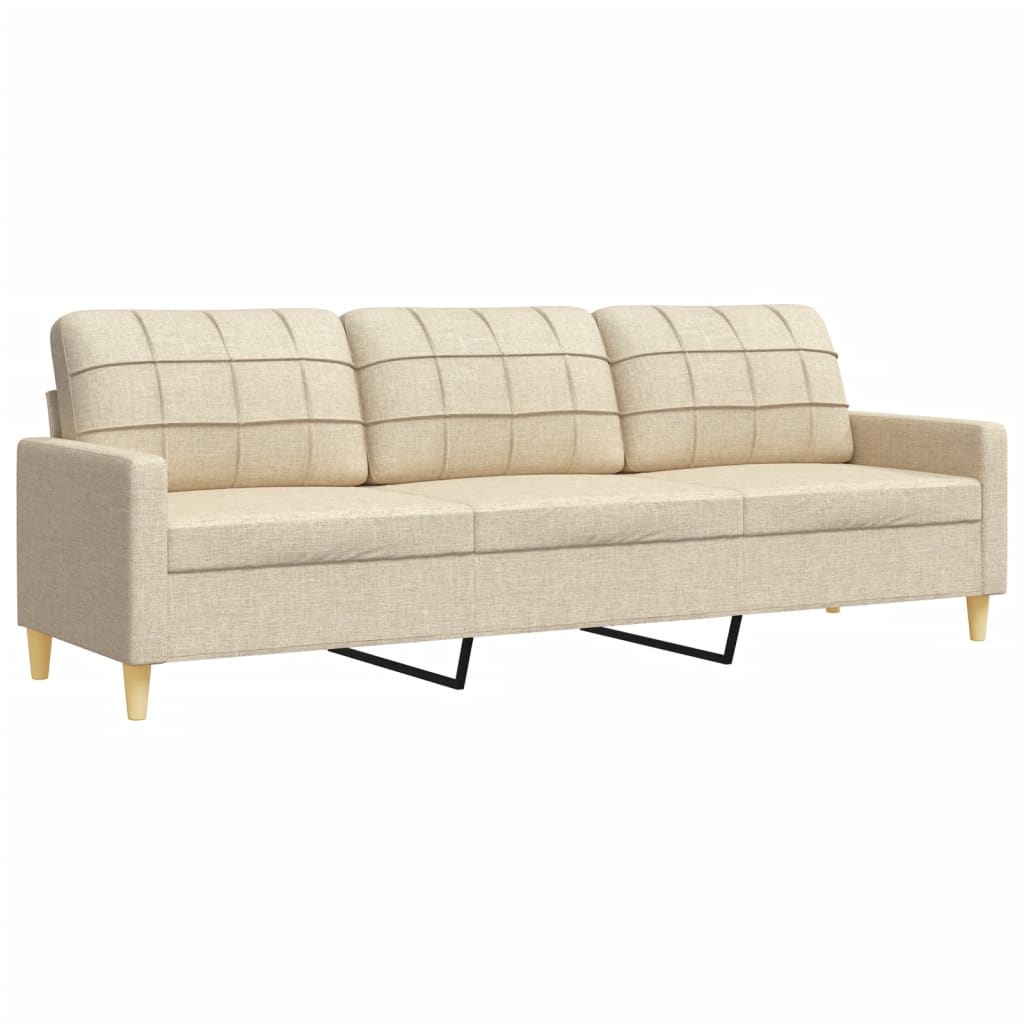 Set di Divani 2 pz Crema in Tessuto | homemem39