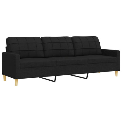 Set di Divani 2 pz Nero in Tessuto | homemem39