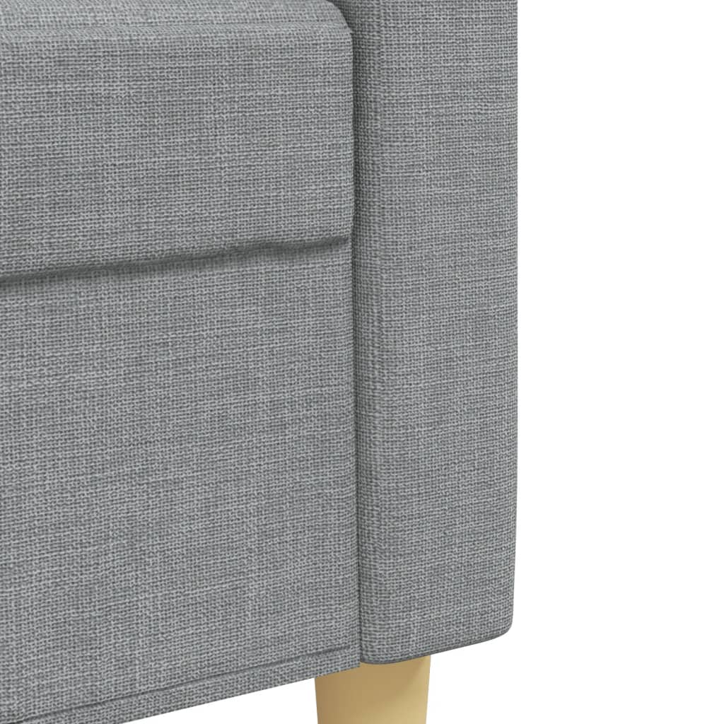 Set Divani 2 pz con Cuscini Decorativi Grigio Chiaro in Tessuto | homemem39
