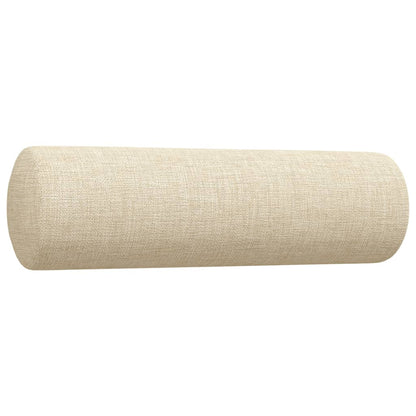 Set Divani 2 pz con Poggiapiedi Crema in Tessuto | homemem39