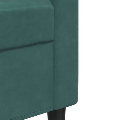 Set di Divani 4 pz con Cuscini Verde scuro in Velluto