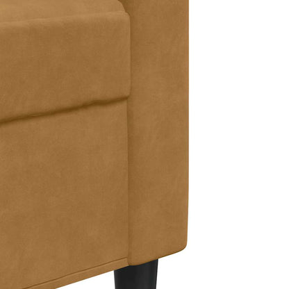 Set di Divani 4 pz con Cuscini Marrone in Velluto | homemem39