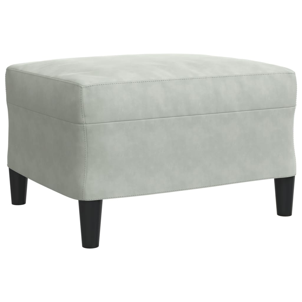 Set di Divani 4 pz con Cuscini e Rinforzi Grigio Chiaro Velluto | homemem39