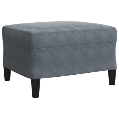 Set di Divani 4 pz con Cuscini e Rinforzi Grigio Scuro Velluto