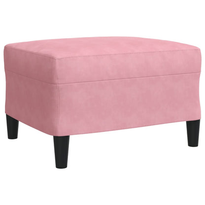 Set di Divani 4 pz con Cuscini e Rinforzi rosa in Velluto