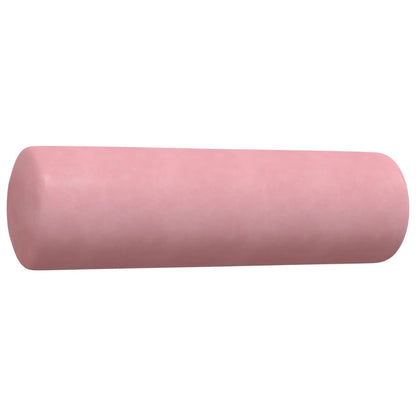 Set di Divani 4 pz con Cuscini e Rinforzi rosa in Velluto