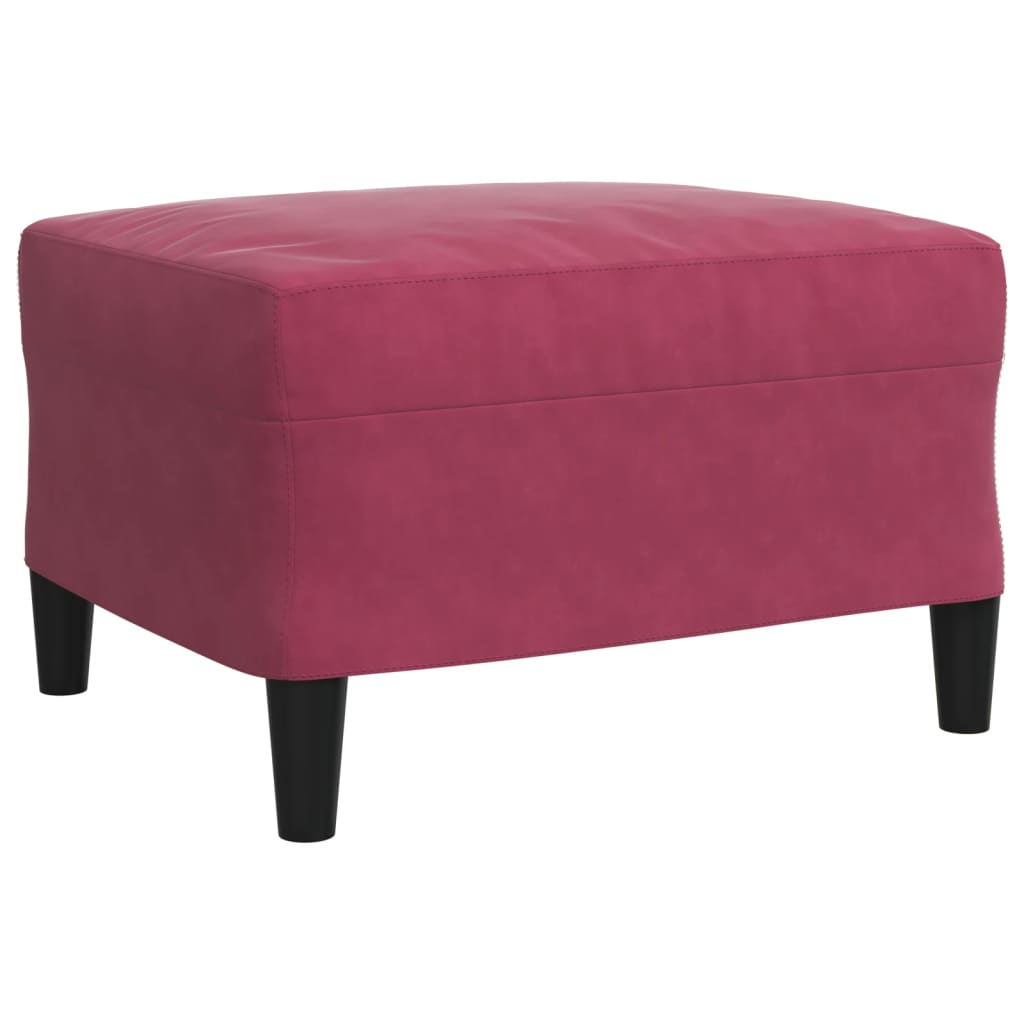 Set di Divani 4 pz con Cuscini e Rinforzi Rosso Vino in Velluto | homemem39