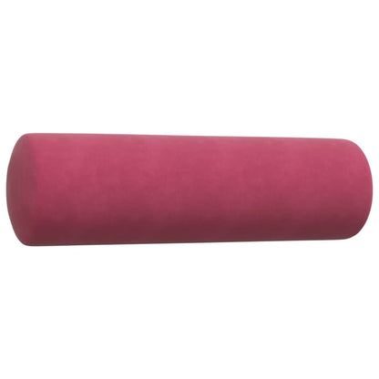 Set di Divani 4 pz con Cuscini e Rinforzi Rosso Vino in Velluto | homemem39