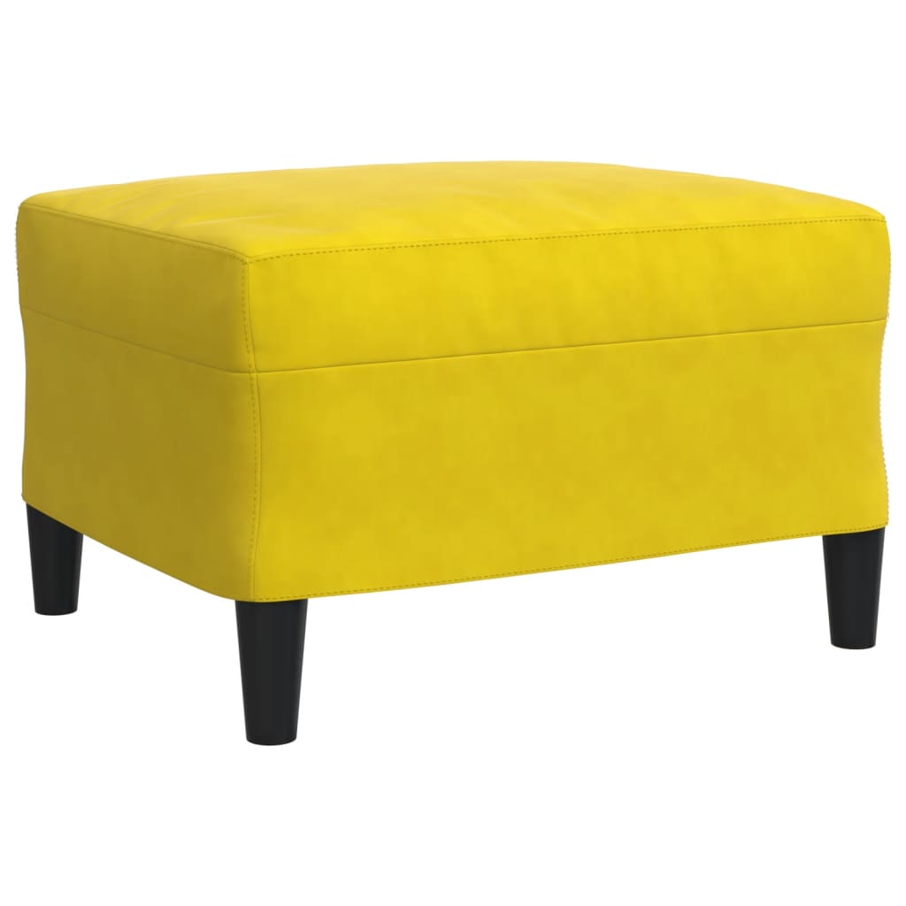 Set di Divani 4 pz con Cuscini e Rinforzi Giallo in Velluto - homemem39