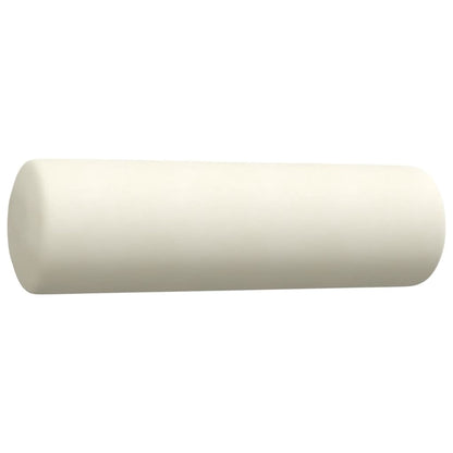 Set di Divani 4 pz con Cuscini e Rinforzi Crema in Velluto