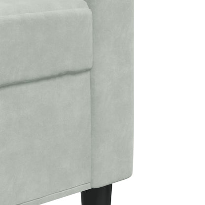Set di Divani 2 pz con Cuscini Grigio Chiaro in Velluto | homemem39