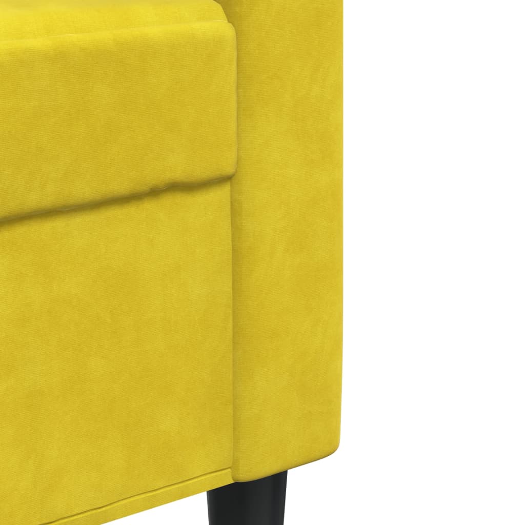 Set di Divani 2 pz con Cuscini giallo in Velluto - homemem39