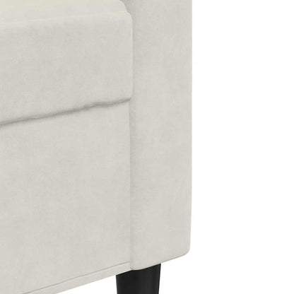 Set di Divani 2 pz con Cuscini Crema in Velluto