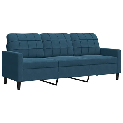 Set di Divani 2 pz con Cuscini Blu in Velluto | homemem39