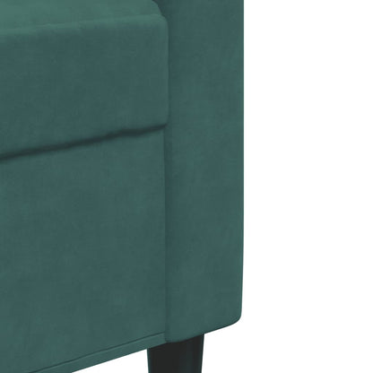 Set di Divani 3 pz con Cuscini Verde scuro in Velluto