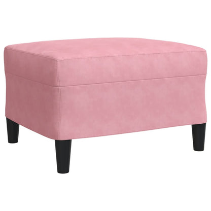 Set di Divani 3 pz con Cuscini rosa in Velluto