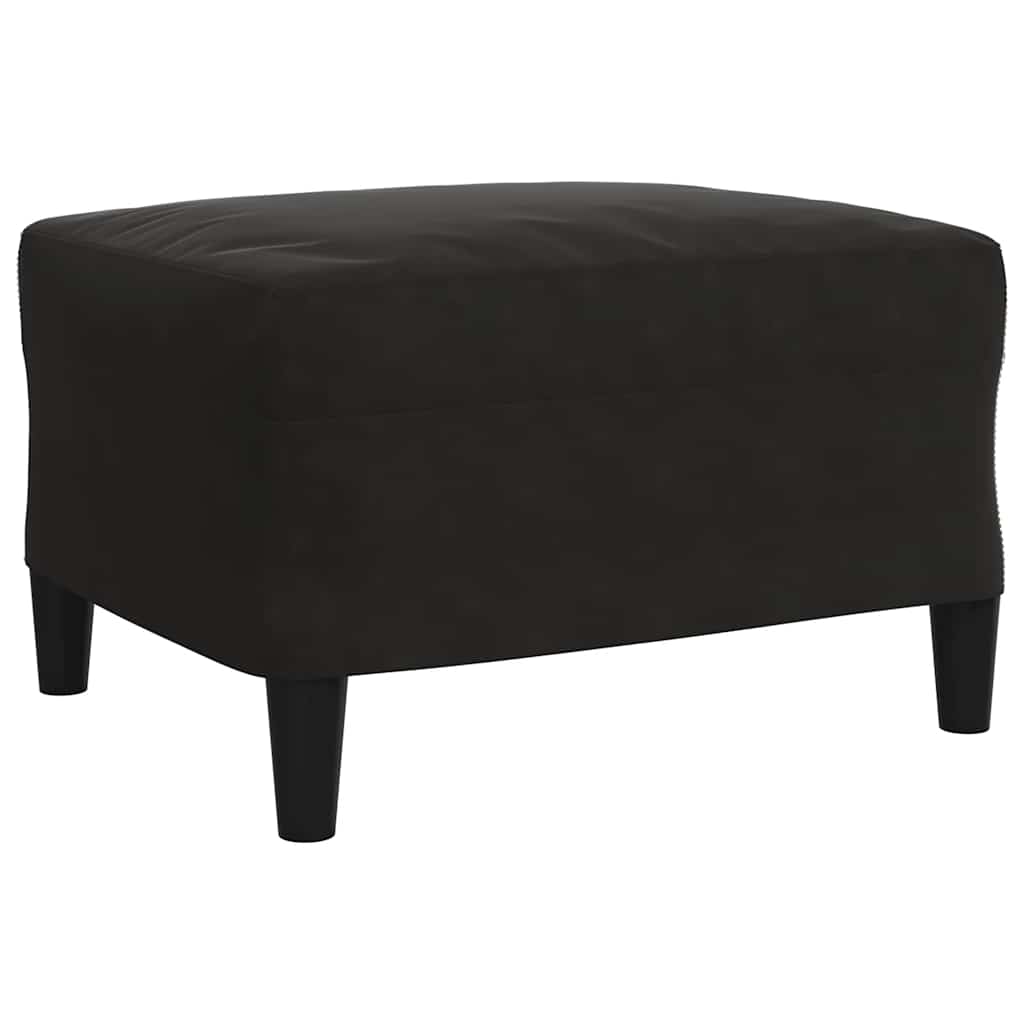 Set di Divani 3 pz con Cuscini Nero in Velluto | homemem39