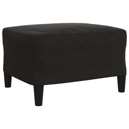 Set di Divani 3 pz con Cuscini Nero in Velluto | homemem39