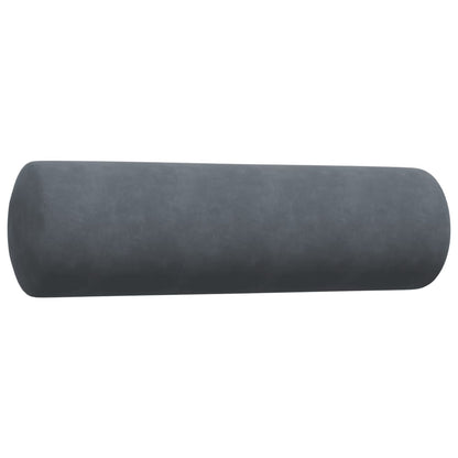 Set di Divani 2 pz con Cuscini e Rinforzi Grigio Scuro Velluto - homemem39