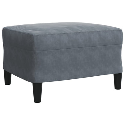 Set di Divani 3 pz con Cuscini e Rinforzi Grigio Scuro Velluto