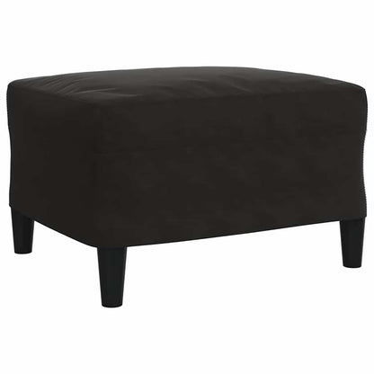 Set di Divani 3 pz con Cuscini e Rinforzi Nero in Velluto | homemem39