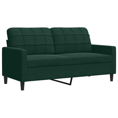Set di Divani 4 pz con Cuscini Verde scuro in Velluto | homemem39
