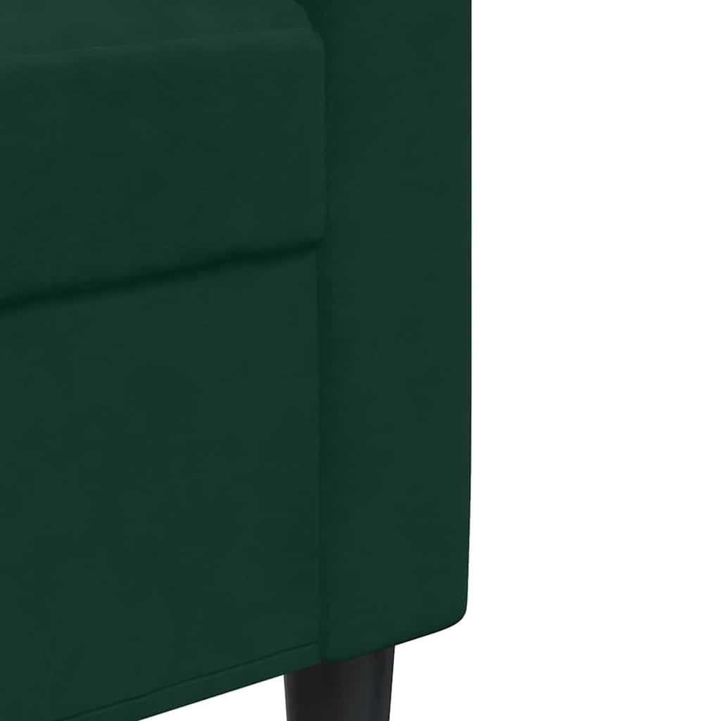 Set di Divani 4 pz con Cuscini Verde scuro in Velluto | homemem39