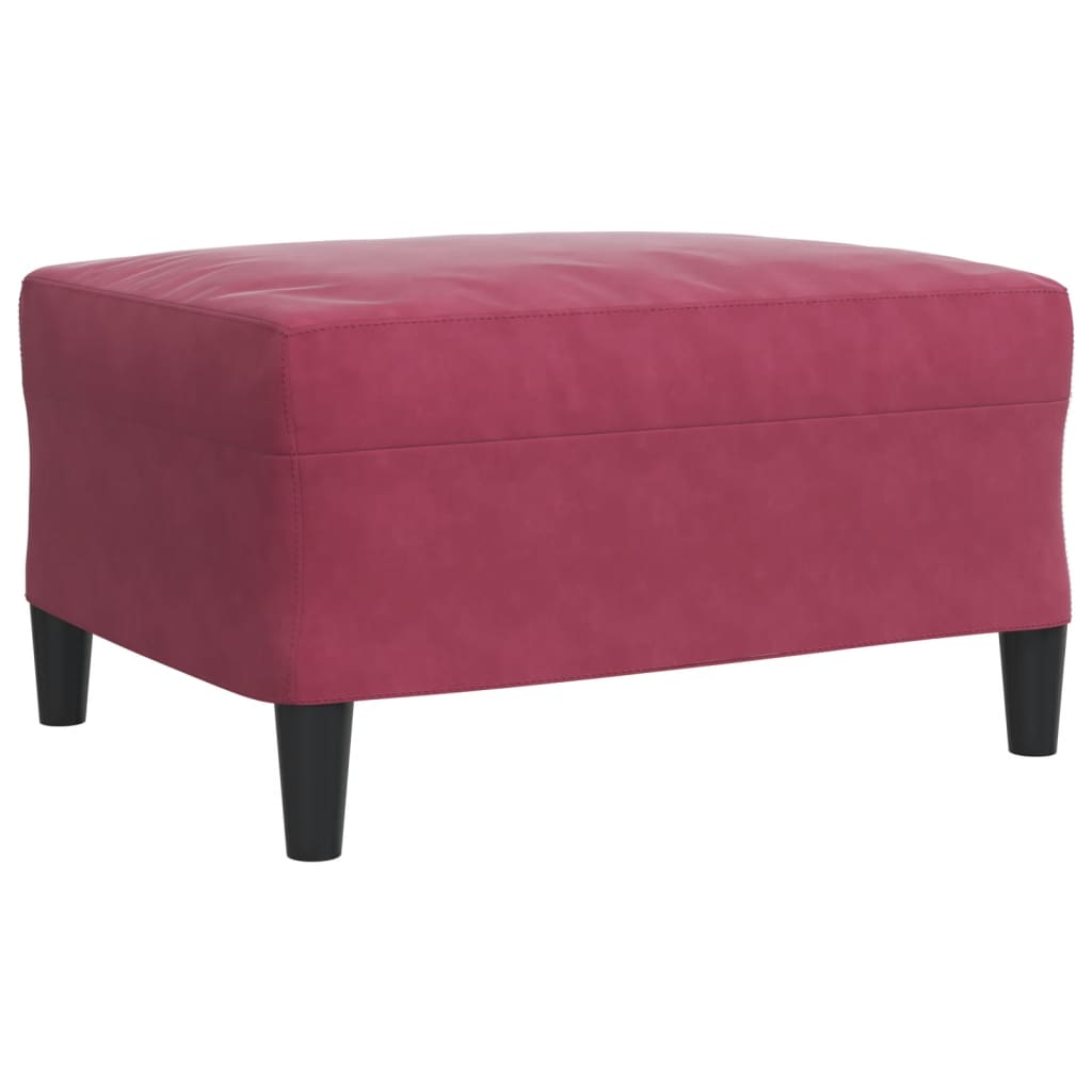 Set di Divani 4 pz con Cuscini Rosso Vino in Velluto | homemem39