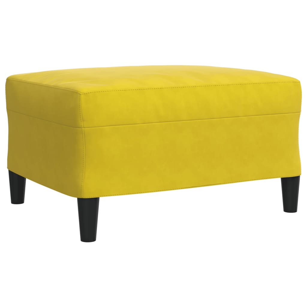 Set di Divani 4 pz con Cuscini giallo in Velluto - homemem39