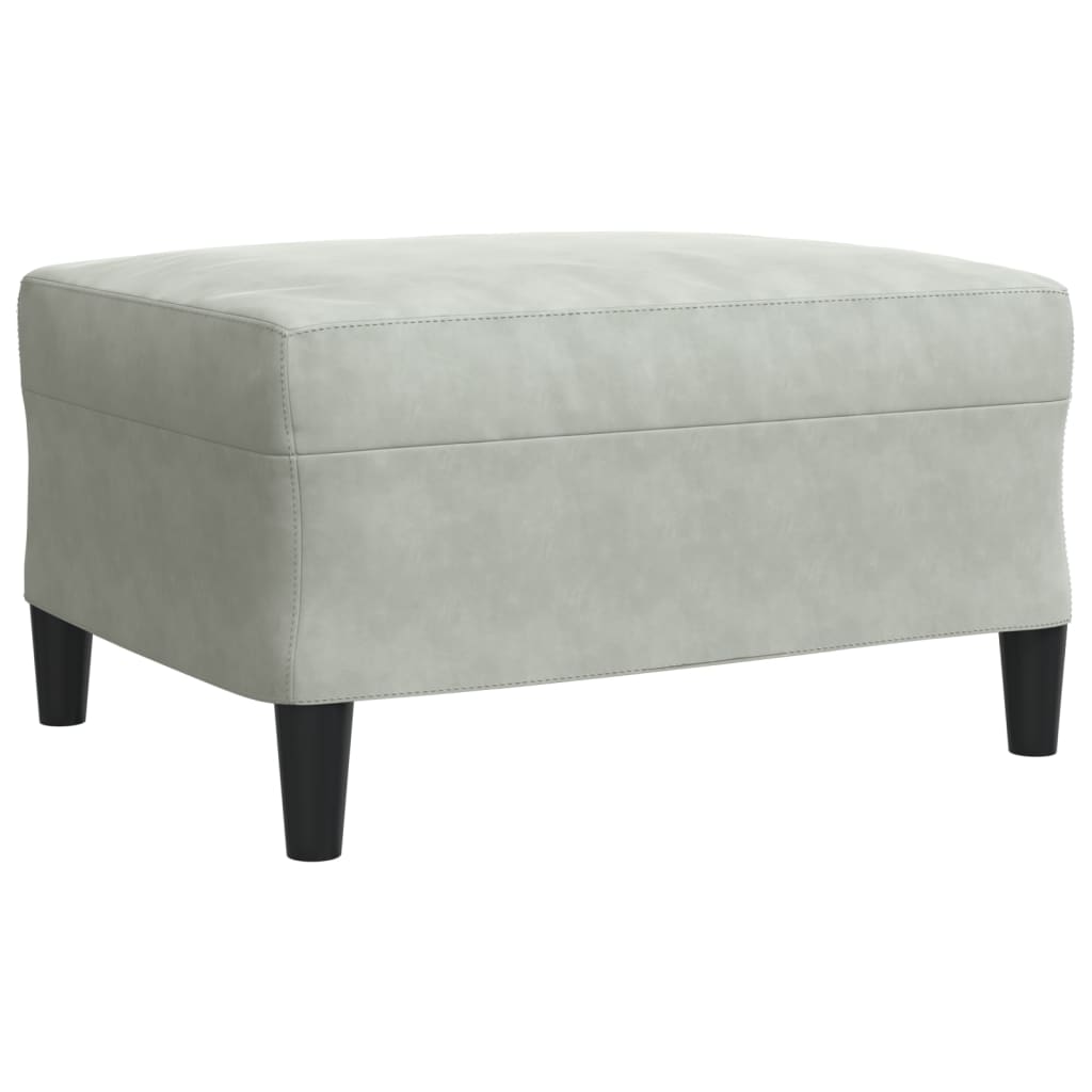 Set di Divani 4 pz con Cuscini e Rinforzi Grigio Chiaro Velluto | homemem39