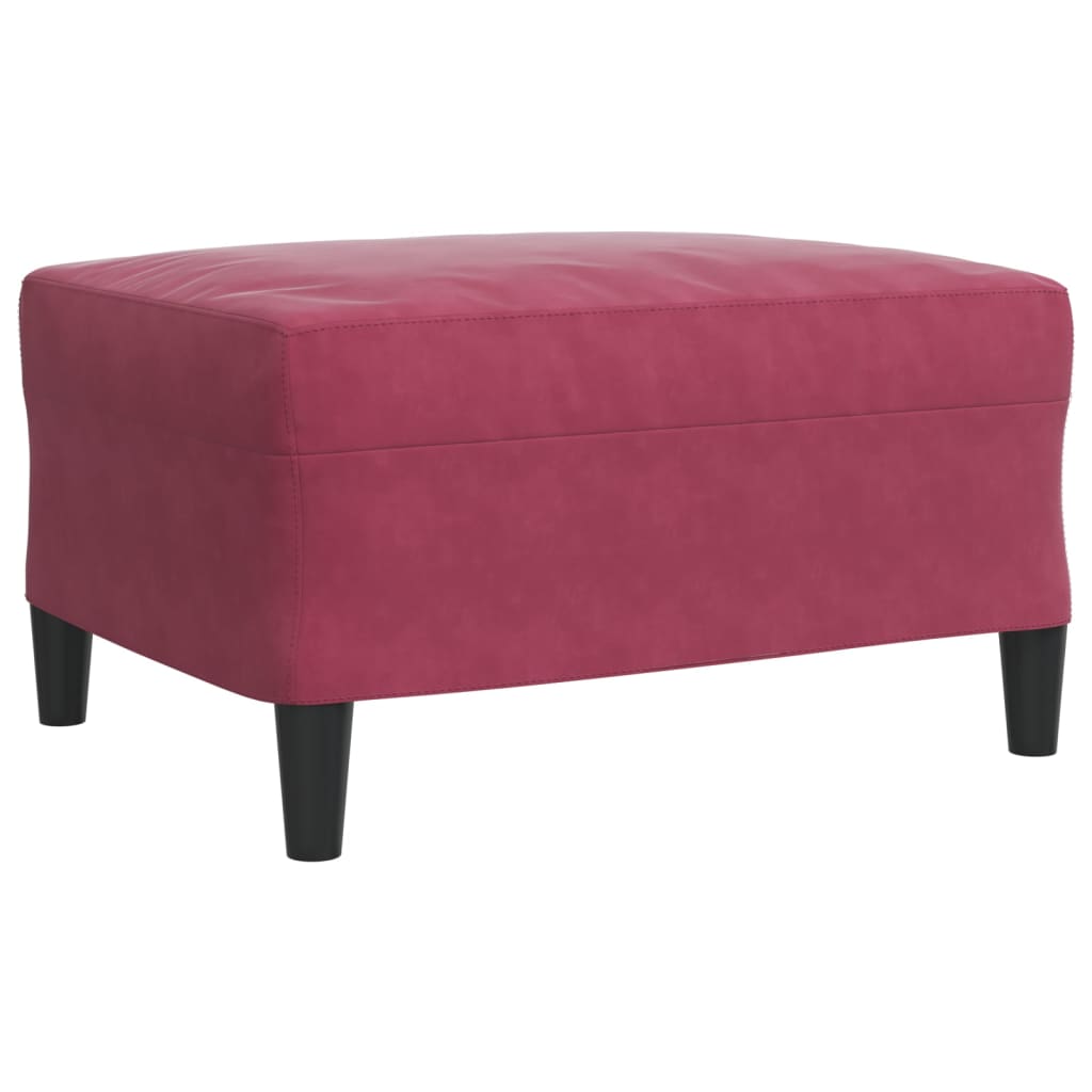 Set di Divani 4 pz con Cuscini e Rinforzi Rosso Vino in Velluto | homemem39
