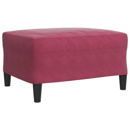 Set di Divani 4 pz con Cuscini e Rinforzi Rosso Vino in Velluto | homemem39