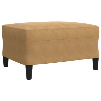 Set di Divani 4 pz con Cuscini e Rinforzi Marrone in Velluto