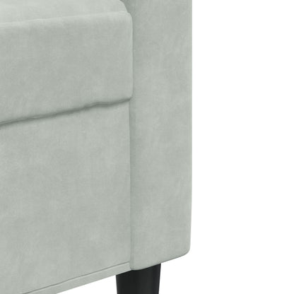 Set di Divani 2 pz con Cuscini Grigio Chiaro in Velluto | homemem39