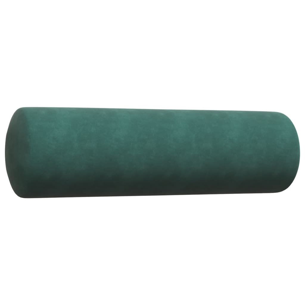 Set di Divani 3 pz con Cuscini e Rinforzi Verde scuro Velluto - homemem39