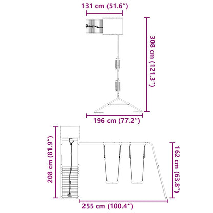 Set da Gioco da Esterno in Legno Massello di Douglas