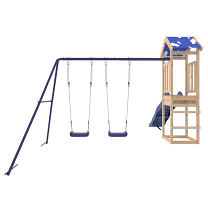 Set da Gioco da Esterno in Legno Massello di Pino