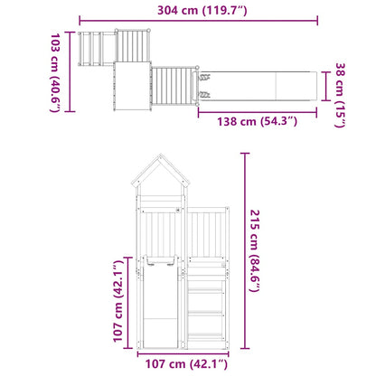 Set da Gioco da Esterno in Legno Massello di Douglas | homemem39