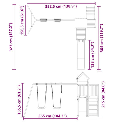 Set da Gioco da Esterno in Legno Massello di Douglas | homemem39