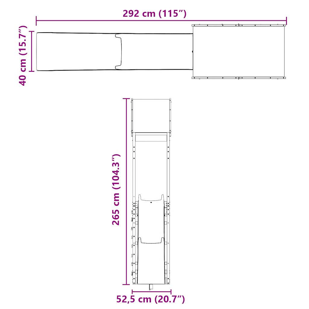 Set da Gioco da Esterno in Legno di Pino Impregnato