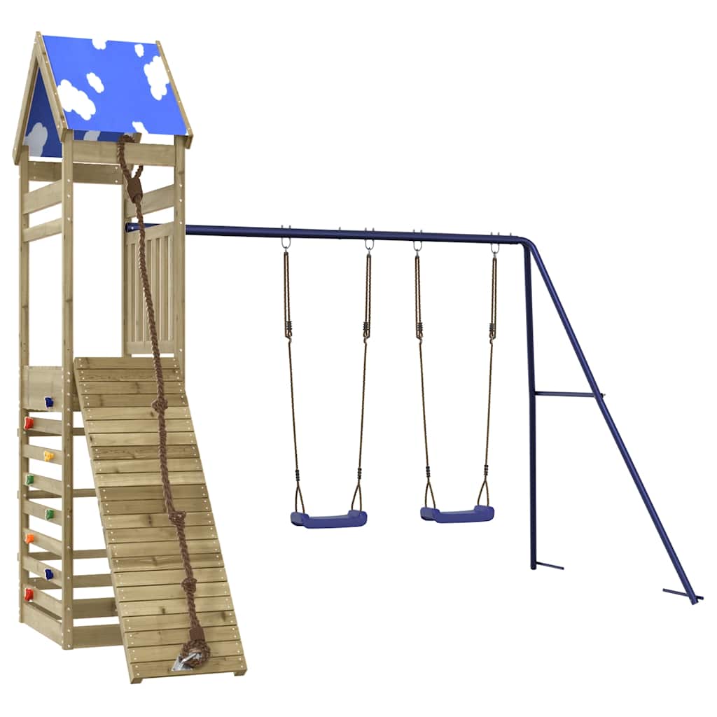 Set da Gioco da Esterno in Legno di Pino Impregnato | homemem39
