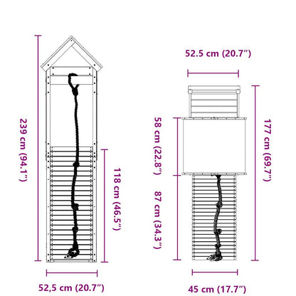 Set da Gioco da Esterno in Legno Massello di Douglas