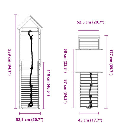 Set da Gioco da Esterno in Legno di Pino Impregnato | homemem39