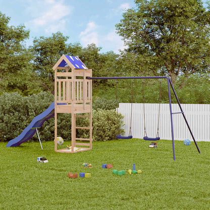 Set da Gioco da Esterno in Legno Massello di Pino