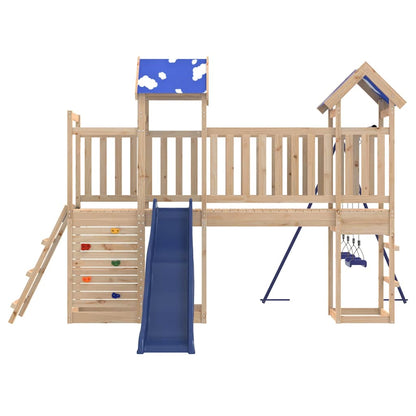 Set da Gioco da Esterno in Legno Massello di Pino