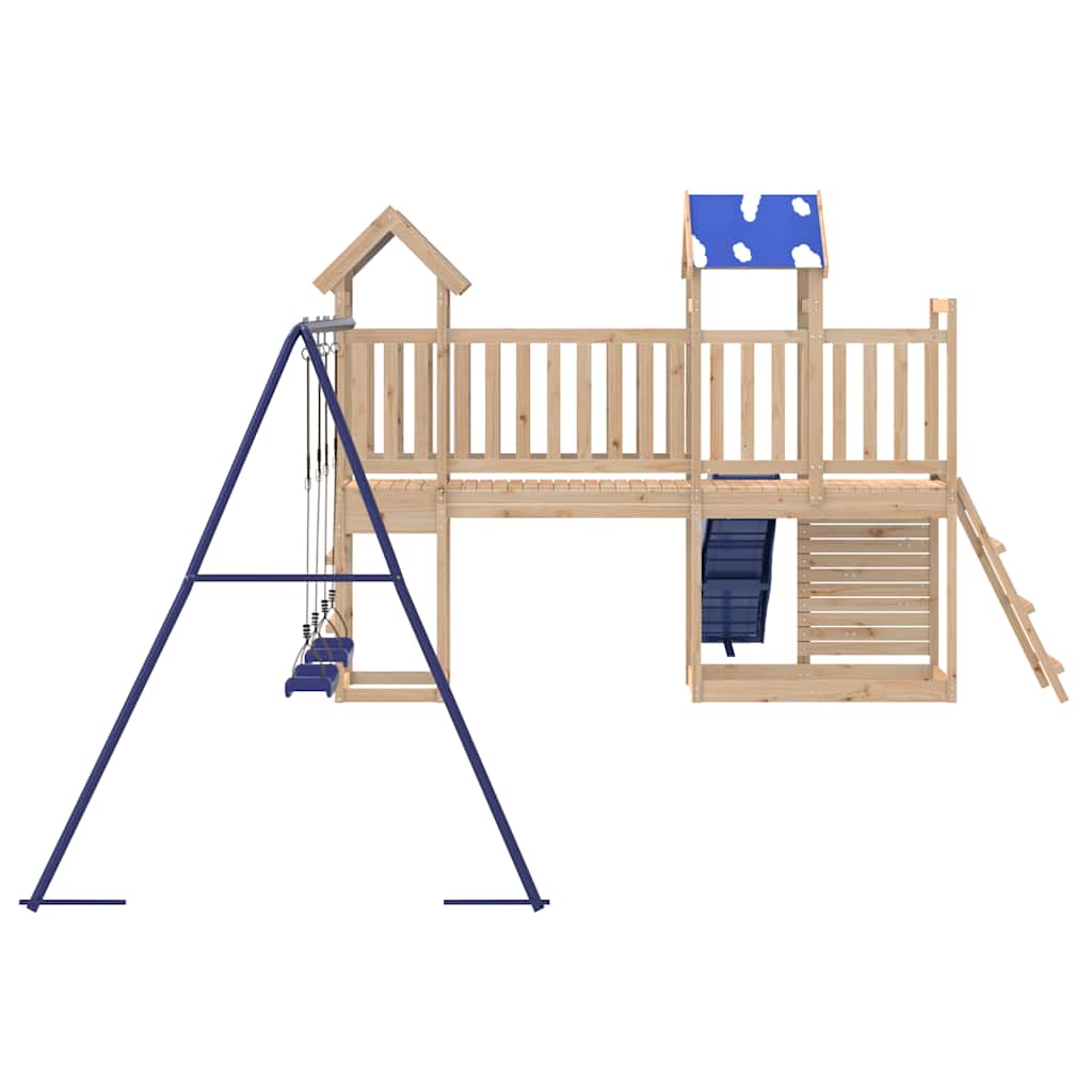 Set da Gioco da Esterno in Legno Massello di Pino